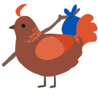 A russet and vermilion chicken with a neck-band pattern
