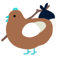 milk chocolate, a brown and white chicken