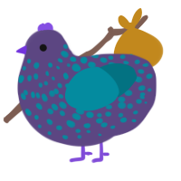 A overcast and sea chicken with a speckle pattern