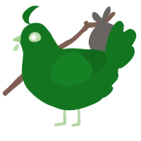 A leaf chicken
