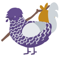 A overcast and mist chicken with a lace pattern