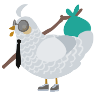 A mist chicken with a lace pattern