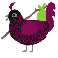 A black and wine chicken with a double-lace pattern