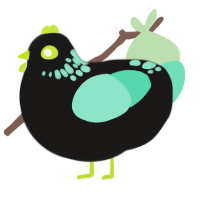 alford plea, a sable and mint chicken with a neck-speckle pattern