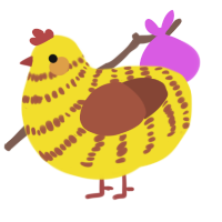 A yellow and russet chicken with a bar pattern
