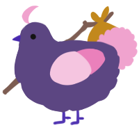 A overcast and pink chicken