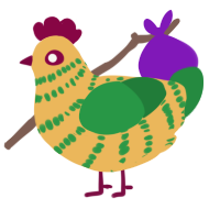 A honey and viridian chicken with a bar pattern