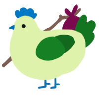 A apple and leaf chicken