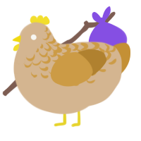 (unnamed), a beige and gold chicken with a half-lace pattern