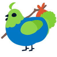 A sapphire and grass chicken with a head pattern