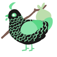 A sable and spring chicken with a lace pattern