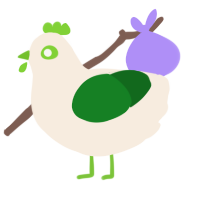 A cream and leaf chicken
