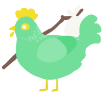 A spring chicken with a neck-speckle pattern