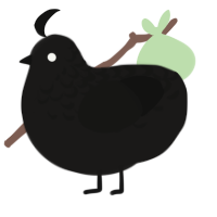 A sable and black chicken with a half-lace pattern