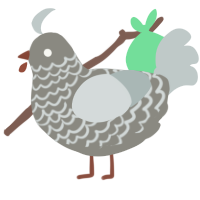 A ash and silver chicken with a lace pattern