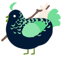 A tumblr and spring chicken with a half-lace pattern