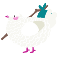 A white chicken with a lace pattern