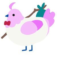 A white and lavender chicken with a head pattern