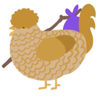 A beige and gold chicken with a lace pattern