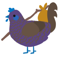 A overcast and bark chicken with a lace pattern