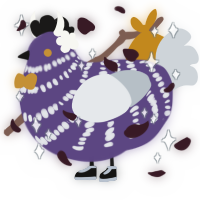 A overcast and mist chicken with a bar pattern