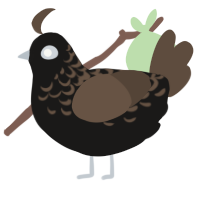 A sable and bark chicken with a half-lace pattern