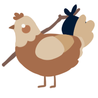 A brown and beige chicken with a head pattern