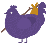 A overcast chicken with a lace pattern