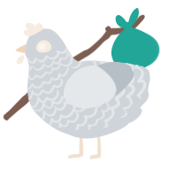 A mist chicken with a lace pattern