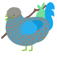 Graphite Pencil, a ash and sky chicken with a lace pattern