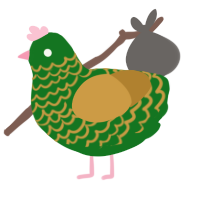 A leaf and gold chicken with a lace pattern