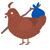 A russet chicken with a lace pattern