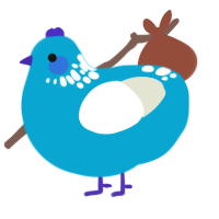 A cerulean and white chicken with a neck-speckle pattern