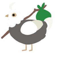 Who woke him up, a grey and white chicken with a head pattern