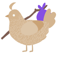 A beige chicken with a double-lace pattern