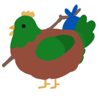 A russet and leaf chicken with a head pattern
