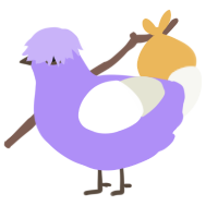 A lilac and white chicken