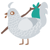 A mist chicken with a lace pattern