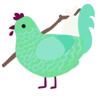 (unnamed), a spring and mint chicken with a lace pattern