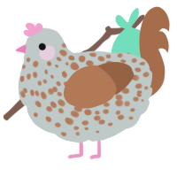 A silver and brown chicken with a speckle pattern