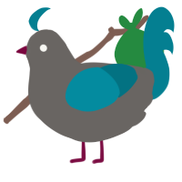 A grey and sea chicken