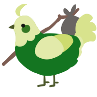 A leaf and lemon chicken with a head pattern