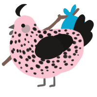 A rose and sable chicken with a speckle pattern