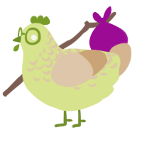 Key Lime, a lemon and beige chicken with a half-lace pattern