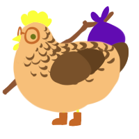 Gaia, a beige and bark chicken with a half-lace pattern