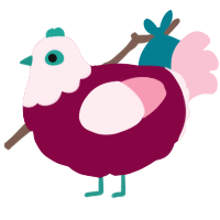A maroon and rose chicken with a head pattern