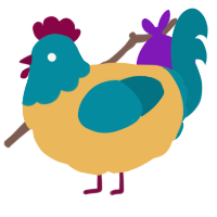 A honey and sea chicken with a head pattern