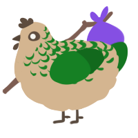 A beige and leaf chicken with a half-lace pattern