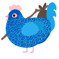 CuSO₄, a ultramarine and sky chicken with a double-lace pattern