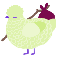 A apple chicken with a lace pattern